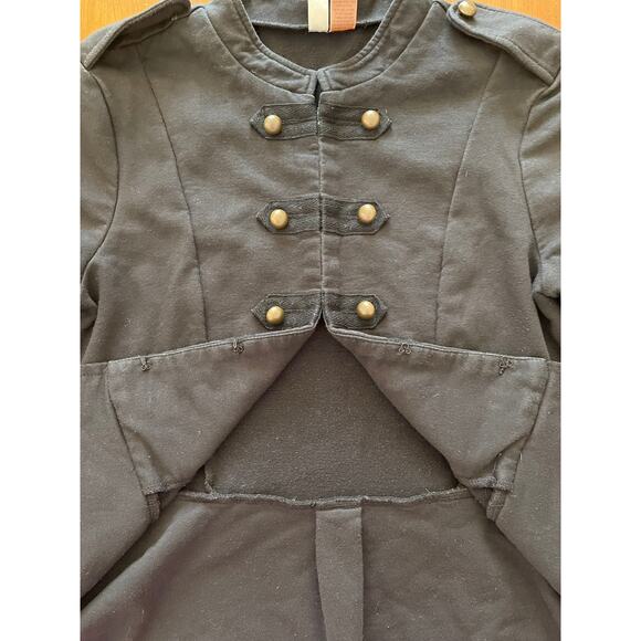 Eyeshadow Women Large Jacket Gold/Bronze Button Close Long Sleeve Military Gray - Picture 4 of 10